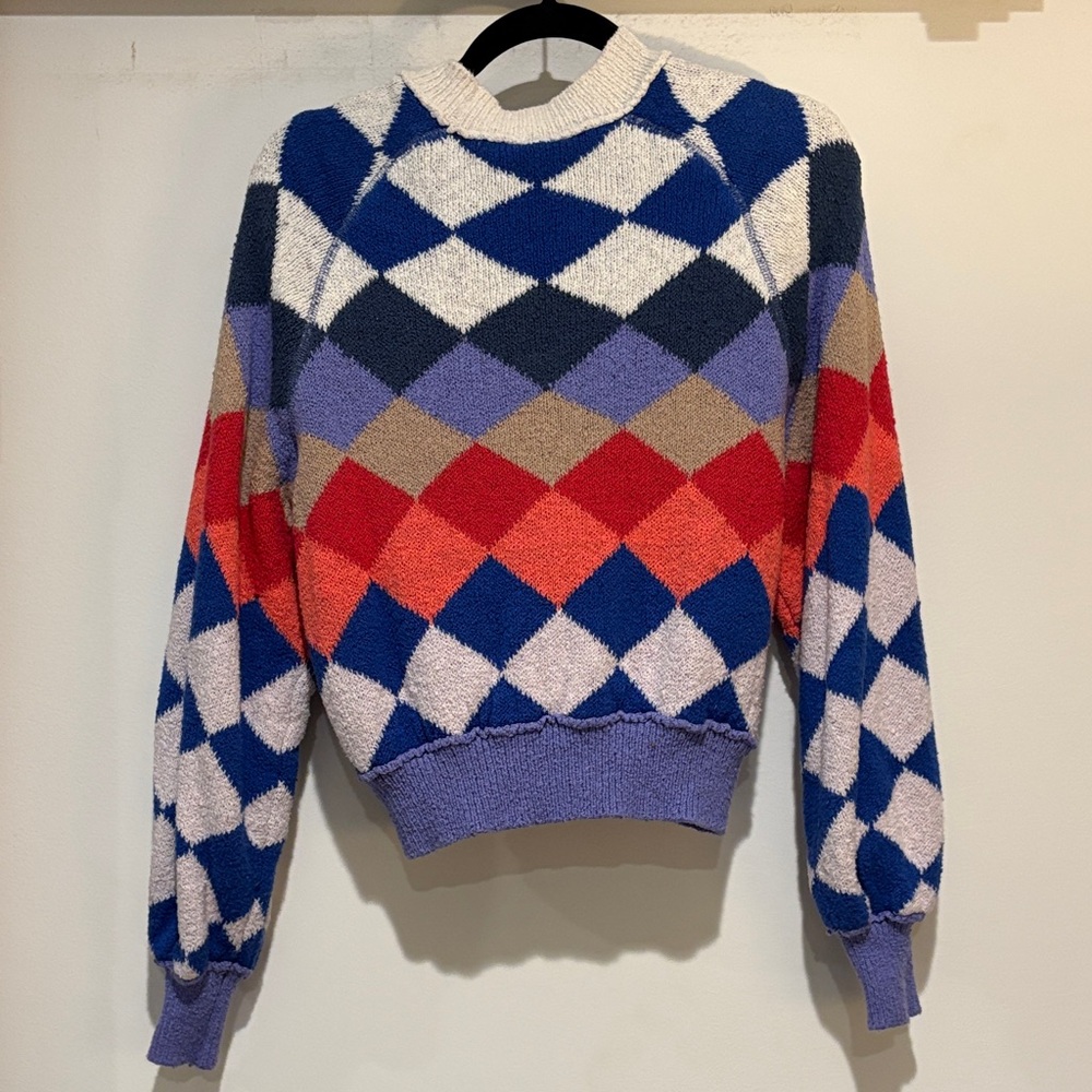 Free People Riley Pattern Pullover XS - Picture 2 of 4